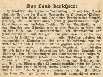 Pressebericht über die Inspizierung am 20.07.1935