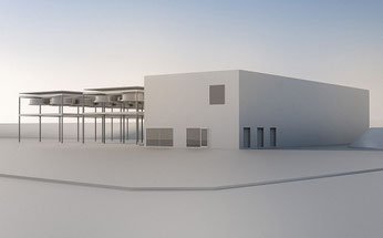 Maquette de la future centrale électrique de Haute-Sorne. Crédit image : Geo-Energie Suisse AG