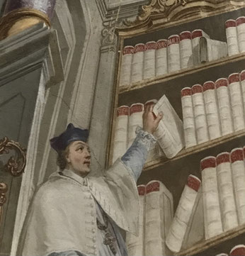 Deckenfresko in der Speinsharter Bibliothek (Ausschnitt)