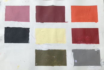 My key emblematic colurs. Maybe relevant to some room wall colours, catalogue, etc.
