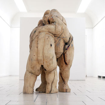 Rematch, 2002, Skulptur, sculpture, Holz, Kunst, Art, Kavata Mbiti, Universität der Künste Berlin
