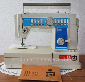 Naumann Famula electronic 4891, (16 Programme), Freiarm-Nähmaschine mit Klapptisch und Einbaumotor, Hersteller: Textima VEB Nähmaschinenwerk Wittenberge (Bilder: S. Becker)