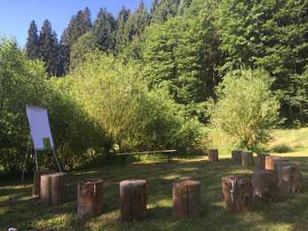 Bild: Seminarraum in der Natur
