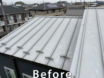 【屋根塗装の施工事例】ビフォー写真｜越谷市相模町