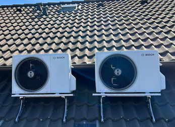 BOSCH Klimageräte Installation auf dem Dach