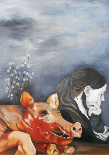Himmel über Sorbien . 2012 . 70x50 . oil on canvas