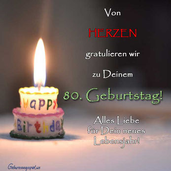 WhatsApp Grüße 80. Geburtstag