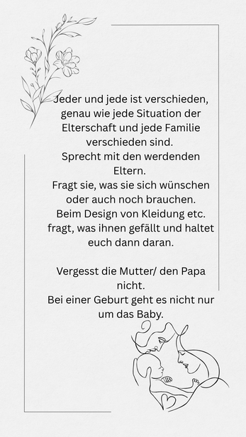 Tipp: fragt die jungen Eltern, was sie sich zur Geburt wünschen!