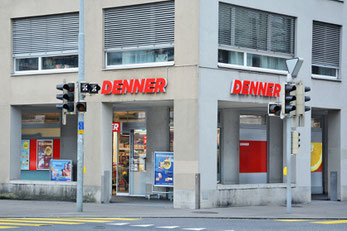 Eine Denner-Filiale in Biel.