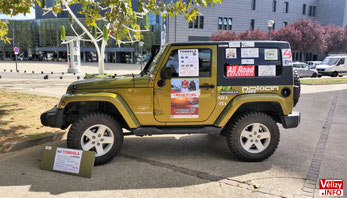 La monture de Fabienne et Pascal, une Jeep Wrangler.