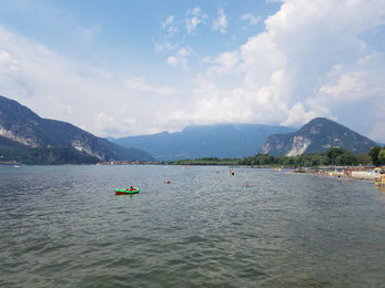 Lago Maggiore vor dem Gewitter am Nachmittag