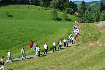 Auf dem Weg zum Schlachtfeld von Morgarten