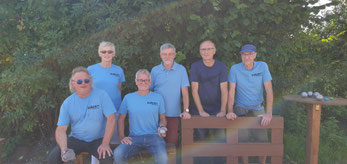 Klack3 (v.l.): Rainer H., Rita, Ralf, Alexander, Heino, Wolfgang R.