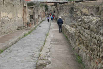 eine typische Staße in Herculaneum