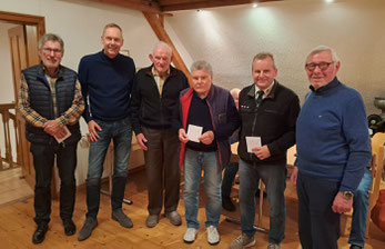vlnr: Theo Sander (4.), Thomas Diening (3.), Hermann Röhling, Udo Andrejewski (2.), Michael Krursel (1.), Theo Watermeier (HPD)