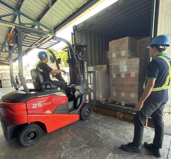 Unloading from Container