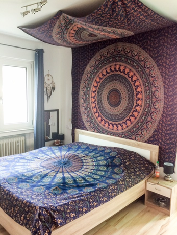 Mandala Wandtücher & Tagesdecken im Schlafzimmer