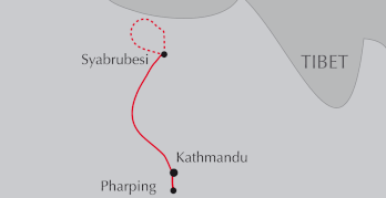 Landkarte Nepal-Trekking Tamang Heritage Trail