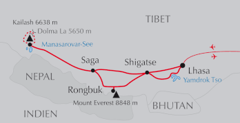 Trekkingreise in Tibet zum Everest und Kailash