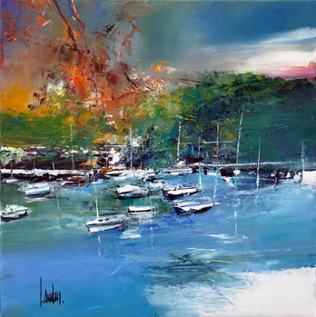 "Hello blue" - 50x50 