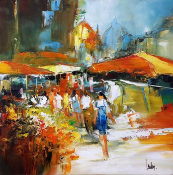 "Les camélias" - 60x60 