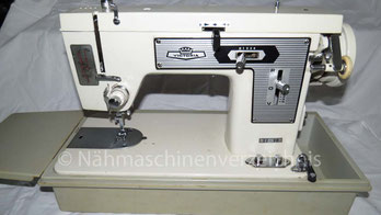 Victoria ZZ-20, ZZ-Nähmaschine, Flachbett, Anbaumotor, Vertrieb durch Neckermann Versandhandel, Frankfurt (Bilder: M. Gosler)