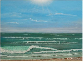 Meeresbild Weite See, gemalte Meerbilder online kaufen, Acrylgemälde mit einer Meereslandschaft