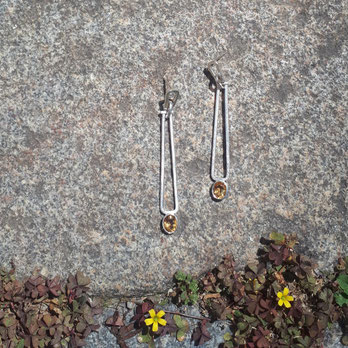 Ohrstecker aus Silber mit Citrine von Heike Wanner - Atelier STOSSIMHIMMEL