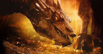 Smaug, de op goud verzotte draak uit The Hobbit