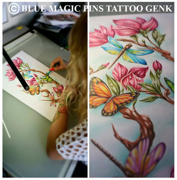 Blue Magic Pins tattoo custom design tattoo Genk Belgium