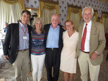 Left to right: Eben Alexander, Karen Newell, Raymond Moody, Sabine Mehne, Pim van Lommel in Italy 2016 (see story at the bottom of this page)  