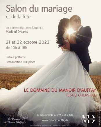 Salon du mariage et de la fête à Oherville - 21 et 22 Octobre 2023