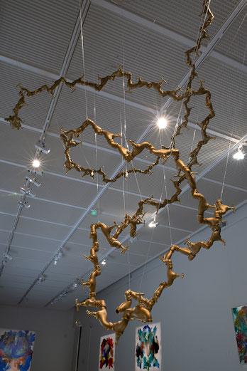 Installation "Lâche la bride" - exposition H-O-H - Espace Culturel du Bois Fleuri à Lormont. Photo de Claire Soubrier.