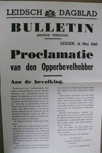 Proclamatie van den opperbevelhebber 14 mei 1940