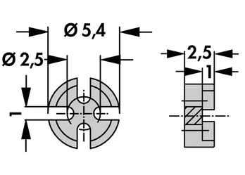 MS 184 25 TO-18パッケージ用トランジスタスペーサー