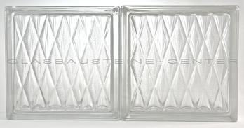 SEVES Clear 1919/8 Lozenge Geometrical Glass Design Glass Block Glassblock Glasbausteine Glassteine Clear Glasdesign Deutschland Schweiz Österreich Wien Luxemburg Liechtenstein Solaris Glasbaustein Klare Glasstein Glassteinwände Glasbausteinwände Glaswand