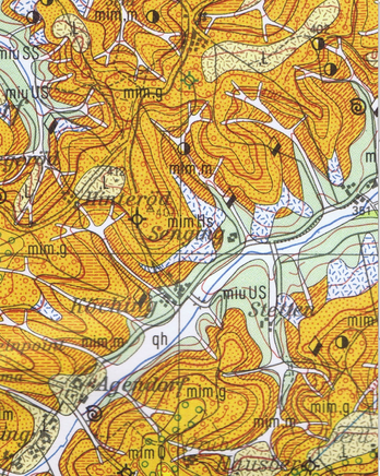 Quelle: Ausschnitt aus Geologische Karte von Bayern Blatt L 7544 Griesbach im Rottal