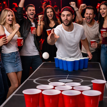 Beerpong Tisch mieten, Bierpong Tisch mieten Fotobox Nordfriesland