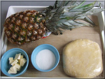 ananas, pate a tarte, tatin ananas