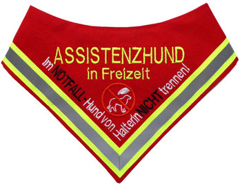 Halstuch, rot, Assistenzhund, in freizeit, nicht trennen vom Halter