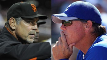 Nella foto da sinistra Bruce Bochy e Ned Yost