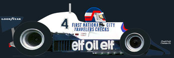Patrick Depailler by Muneta & Cerracín - Tyrrell 008