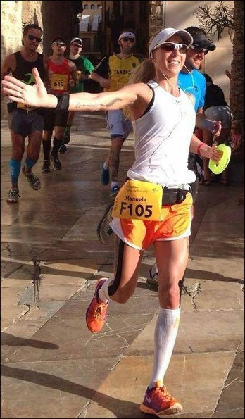 Manuela beim Mallorca-Marathon