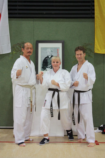 Friederike Zeifang und Carsten Zeifang mit Seiji Nishimura (7. Dan) in Bad Salzuflen 2013