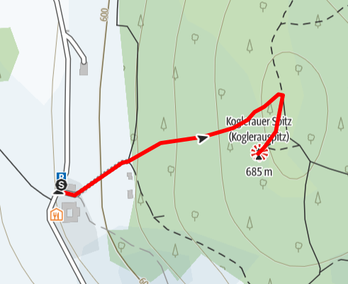 Route auf den Koglerauer Spitz bei Linz