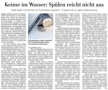 Nimmt die Zahl der Legionellen im Trinkwasser zu