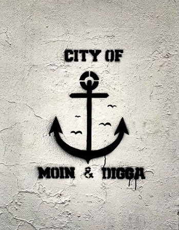 Graffiti Wandmalerei Anker Moin Digga Hamburg