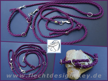 Reitbegleitleine, Reiterleine aus Paracord Set 3teilig