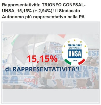 immagine su rappresentatività confsalunsa