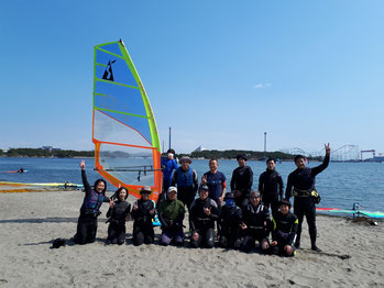 ウインドサーフィン　ＳＵＰ　海の公園　横浜　神奈川　初心者　スクール　スピードウォール